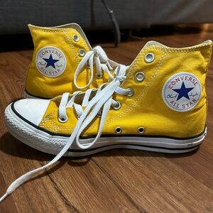 Converse Chuck Taylor All Star High Top Sneakers, Yellow, Women 8, Men 6